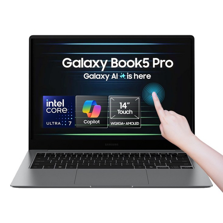 삼성전자 갤럭시북5 프로 NT940XHAK71AR 14인치35.6cm 인텔 Ultra 7 Copilot PC AI노트북 윈도우11탑재