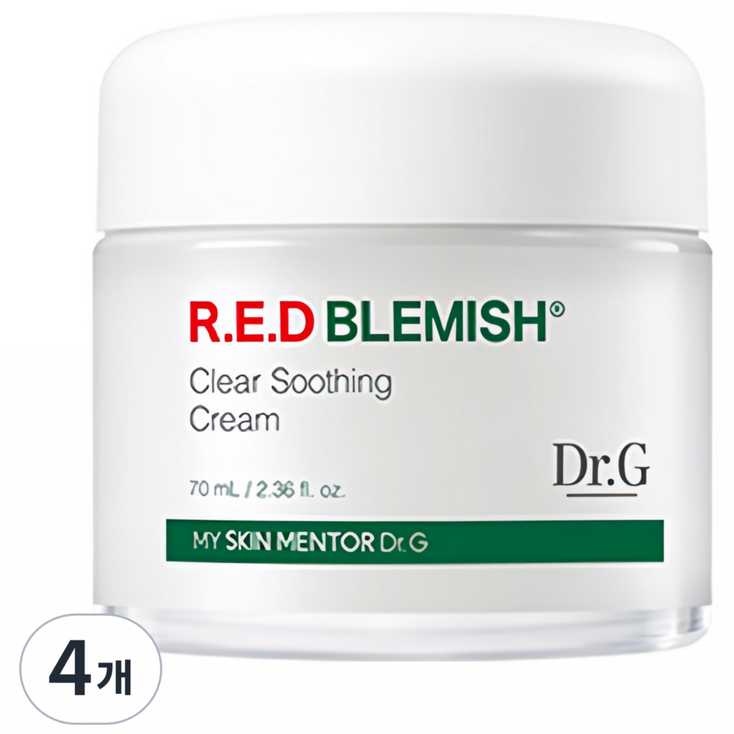 닥터지 레드 블레미쉬 클리어 수딩 크림, 70ml, 4개