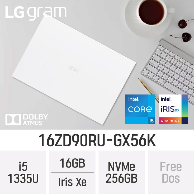 당일출고새학기시즌 LG전자 2023 그램16 13세대 16ZD90RUGX56K 최신형 업무용 노트북 파우치무선마우스 증정, 16ZD90RUGX56K, FREEDOS, 16GB, 256GB, 코어i5, W