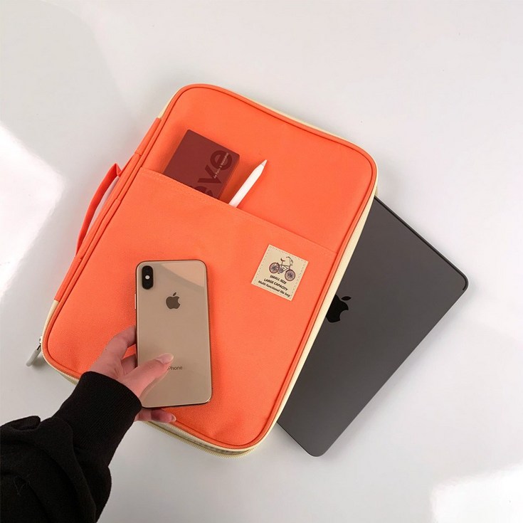 갤럭시탭 S6 라이트 수납 끝판 태블릿 포켓 파우치 가방, 오렌지