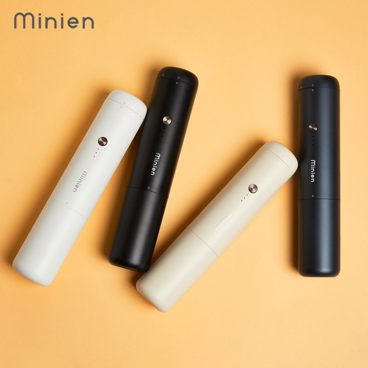 미니엔 M1 Pro 휴대용 무선 미니 핸디 차량용 청소기 BLDC 저소음 초강력 모터 채용 자동차 세차용 에어건, 화이트