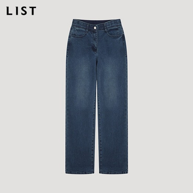리스트LIST 인밴딩 스트레이트 데님 팬츠TSMSLO82010BL