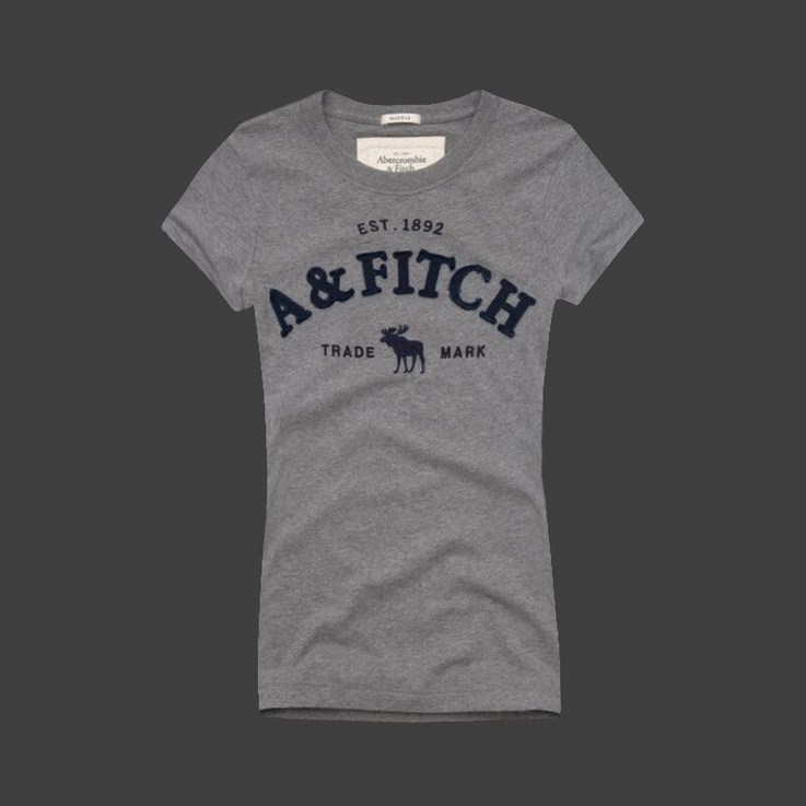 아베크롬비 여성 베이직 사슴 자수 반팔 티셔츠 C5415X - 쇼핑앤샵