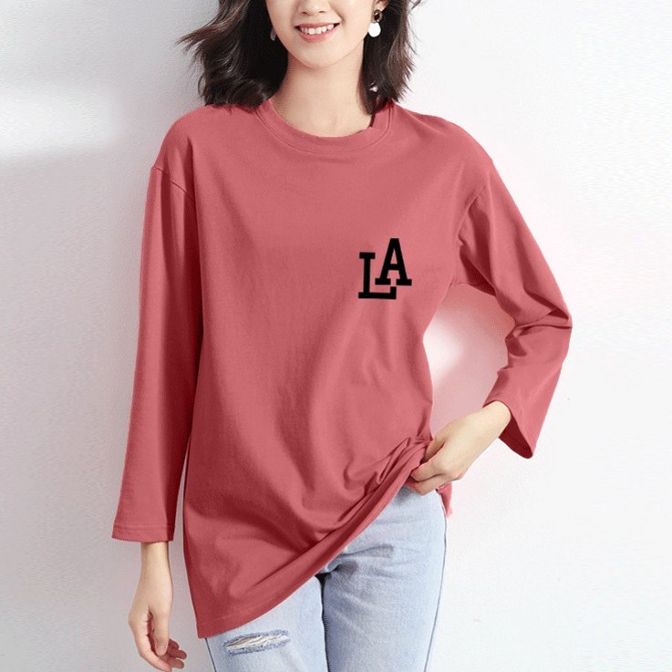 [오늘발송] 스타일아유 여성용 LA 라운드 긴팔티 긴팔 티셔츠 노마진 정품원단 자체생산