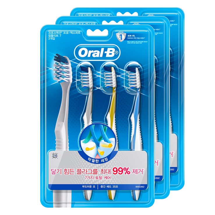 오랄비 크로스액션 컴플리트7 35모 칫솔 오랄비 크로스액션 컴플리트7 35모 칫솔