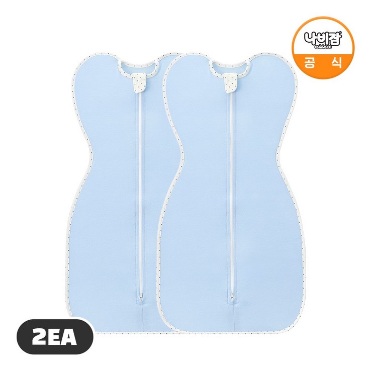 나비잠 여름용 신생아 속싸개 2EA 모달밀크스카이S