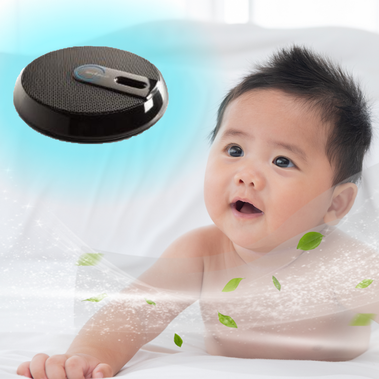 코앤쉴드 공기청정기 필터없는 무해성 공기살균기 미니 소형 실내 비염 신생아 아기방, 화이트