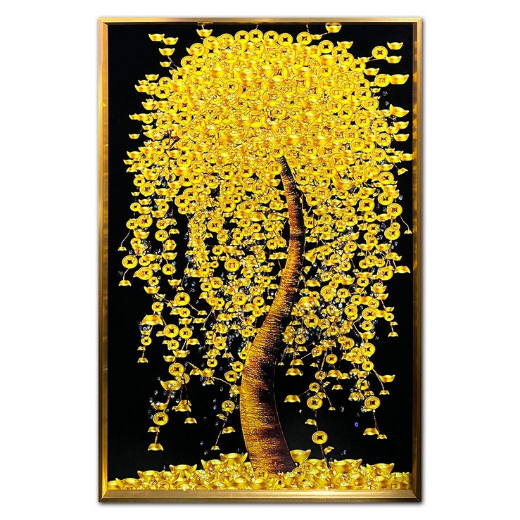 황금 돈나무 액자 비즈 그림 거실액자 ARTE02