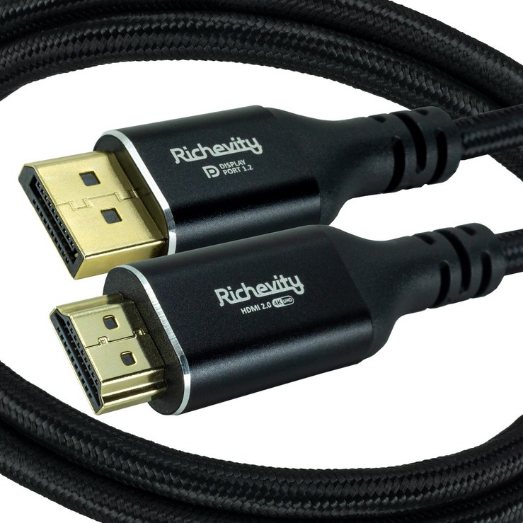 리체비티 4K 하이퀄리티 액티브 DP to HDMI 2.0 케이블, 5M, 1개
