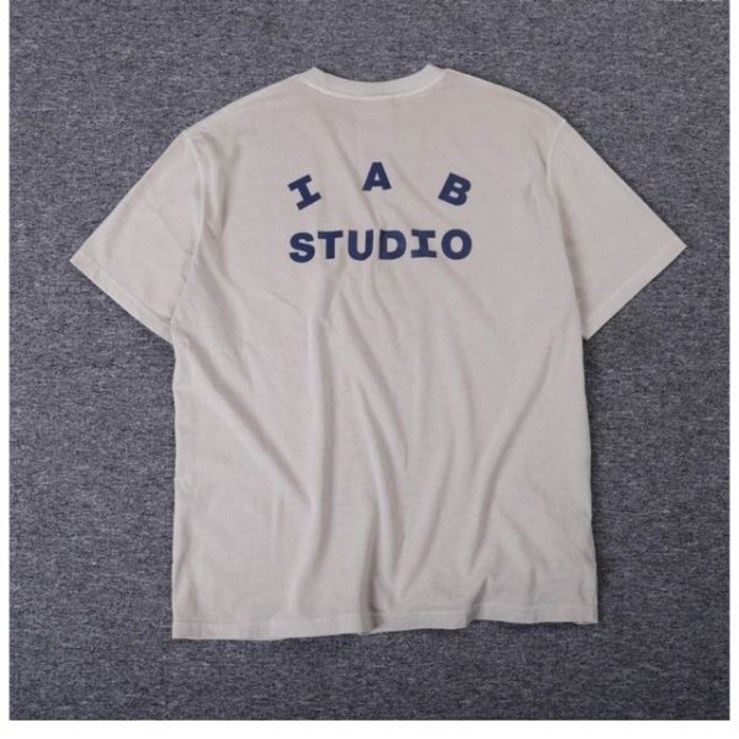 남자 반팔 티셔츠 남성 머슬릿 반팔티 IAB Studio Letter Print 하이스트리트 루스 다목적 커플 라운드 넥 상의 티 스트리트웨어 20230419