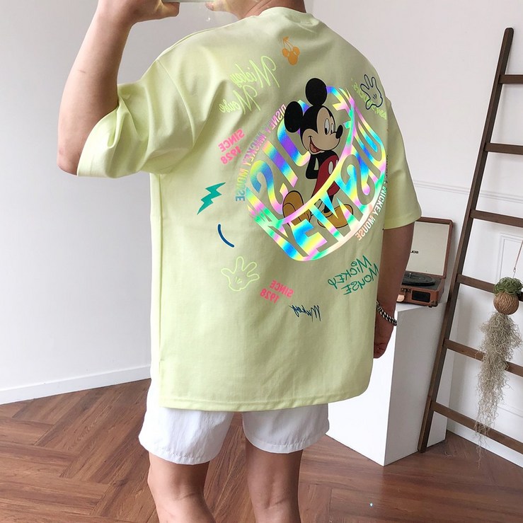 디즈니 미키마우스 스카치 오버핏 반팔 티셔츠 4color