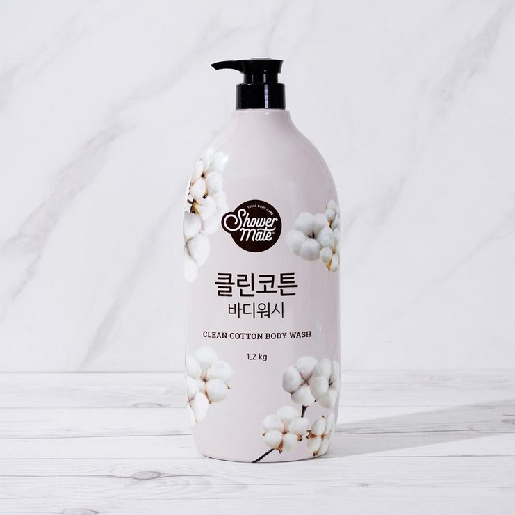 메가마트애경 샤워메이트 클린코튼 바디워시 1200ml, 1.2kg, 1개
