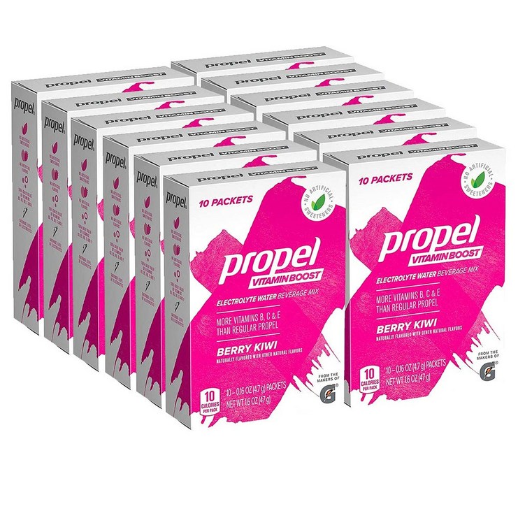 Propel Powder Vitamin Boost Berry Kiwi 프로펠 파우더 비타민 부스트 베리 키위 10개입 12팩