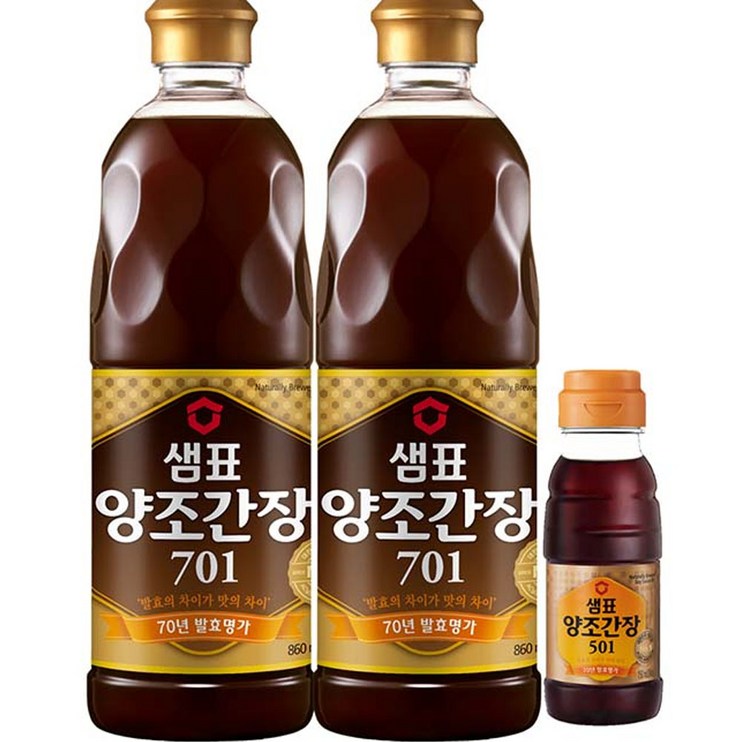 샘표 양조간장 701 860ml 2개 501 150ml 1개 샘표 양조간장 701 860ml 2개 501 150ml 1개