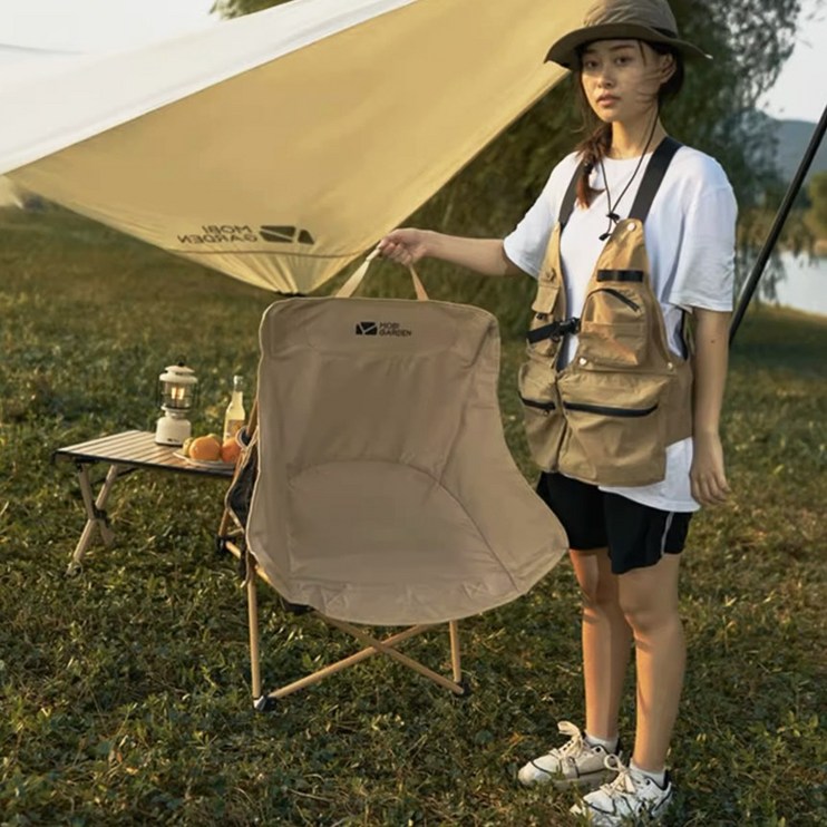 캠스존 접이식 휴대용 경량 캠핑의자 라이트윙 낚시 등산 레저용, 화이트, 1개