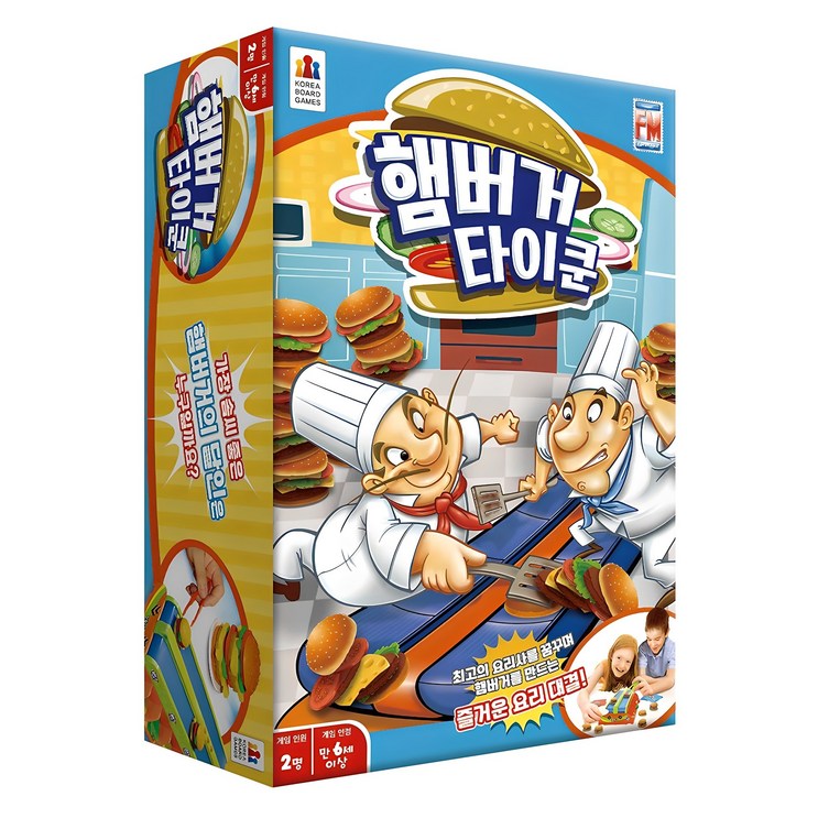 코리아보드게임즈 햄버거 타이쿤 게임, 혼합색상, 1개 코리아보드게임즈 햄버거 타이쿤 게임, 혼합색상, 1개