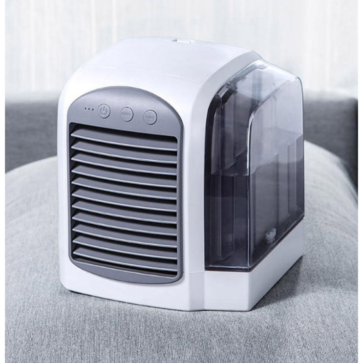 탁상용 선풍기 LED 무드등 냉각 선풍기 냉풍기 북유럽풍 저소음, 탁상용냉풍기블루