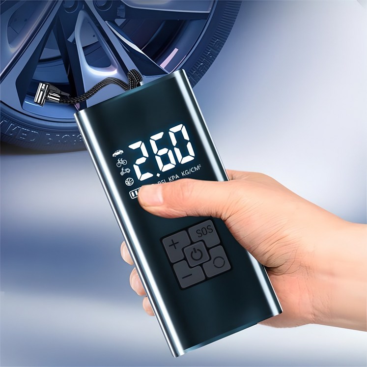 타이어 공기압 주입기 휴대용 무선 올인원 세트 6000mAh 타이어 압력 모니터링led손전등보조배터리자동차 농구공 자전거 오토바이 다용도에어펌프, 블랙, 1세트 타이어 공기압 주입기 휴대용 무선 올인원 세트 6000mAh 타이어 압력 모니터링led손전등보조배터리자동차 농구공 자전거 오토바이 다용도에어펌프, 블랙, 1세트