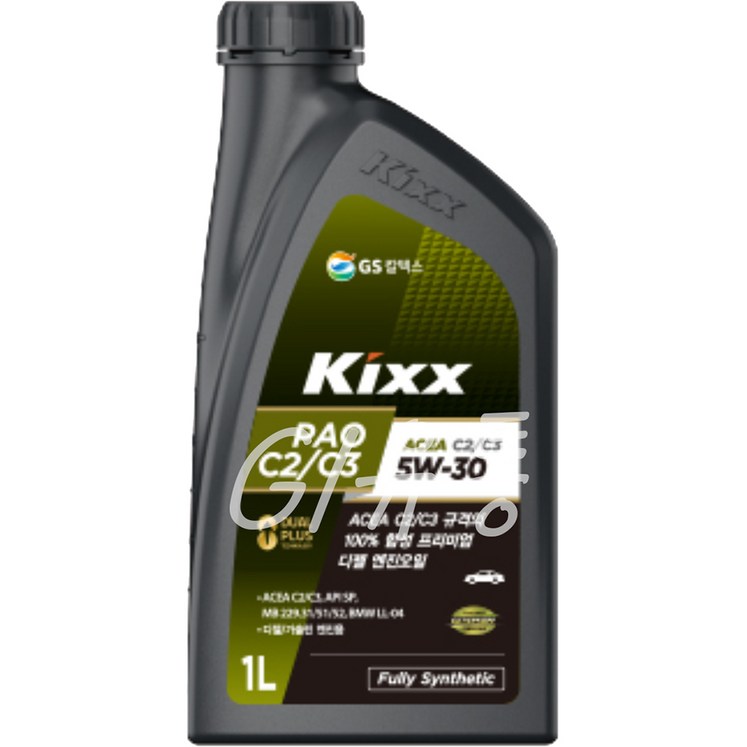 GS칼텍스 킥스파오 Kixx PAO C2C3 5W30 1L 합성 가솔린 디젤 엔진오일, 1개, Kixx PAO C2C3 5W30 1L, 1L