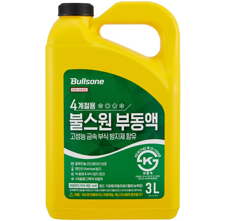불스원 부동액 3L 냉각수, 1개, 3000ml 불스원 부동액 3L 냉각수, 1개, 3000ml