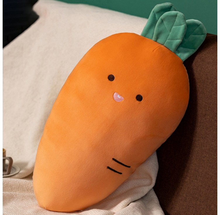 올셀 귀여운 케릭터 등박이 베개 쇼파 쿠션 당근, 오렌지