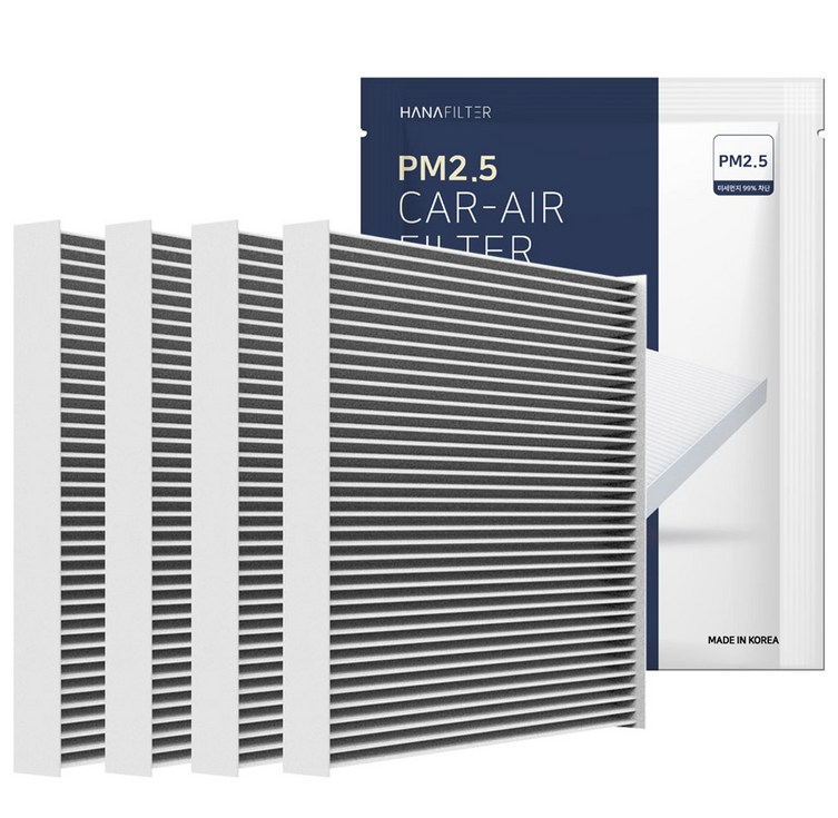 하나필터 PM2.5 자동차 에어컨 필터, HF04, 4개
