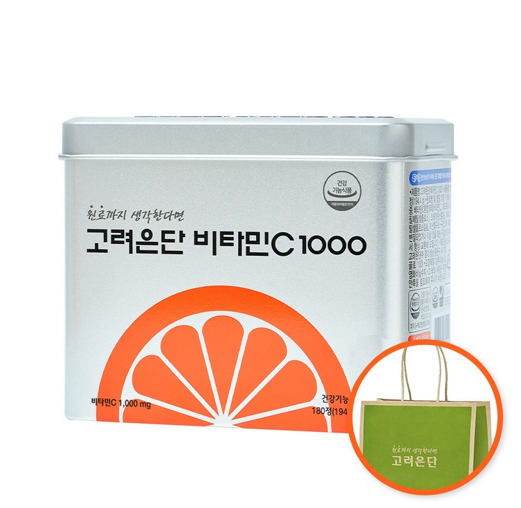 고려은단 비타민C 1000 + 쇼핑백, 180정, 1개 1391867307