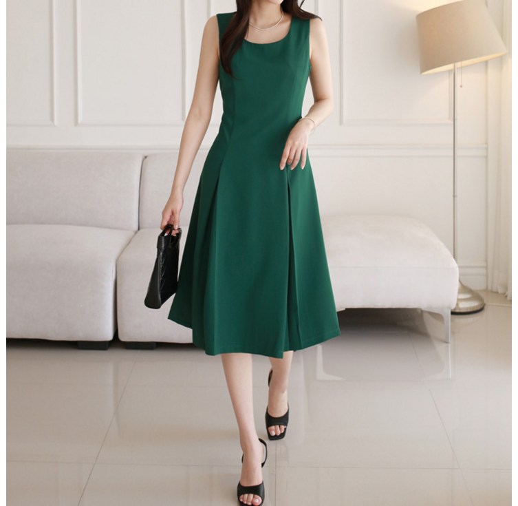 퀸이즈 여성용 H라인 민소매 원피스