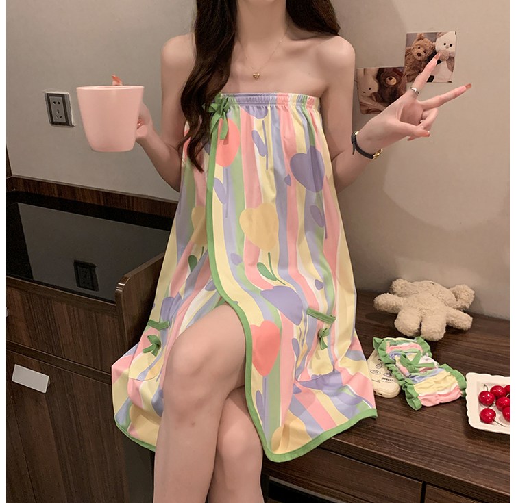 베코니아 여성용 골프가운 입고 벗기 편한 프리미엄 샤워 가운