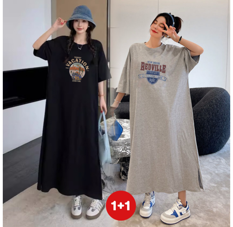 엔젤리크 11 캐주얼 루즈핏 롱 트임 원피스 2종 엔젤리크 11 캐주얼 루즈핏 롱 트임 원피스 2종