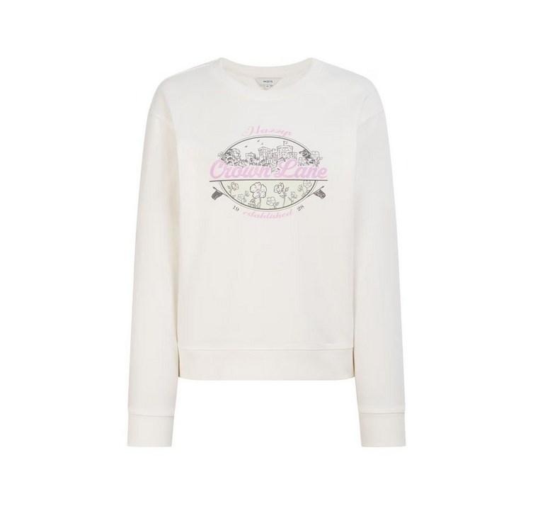 국내백화점 26SS HSTS6A202 헤지스레이디스 그래픽 면스판 맨투맨 맨투맨 여성티셔츠