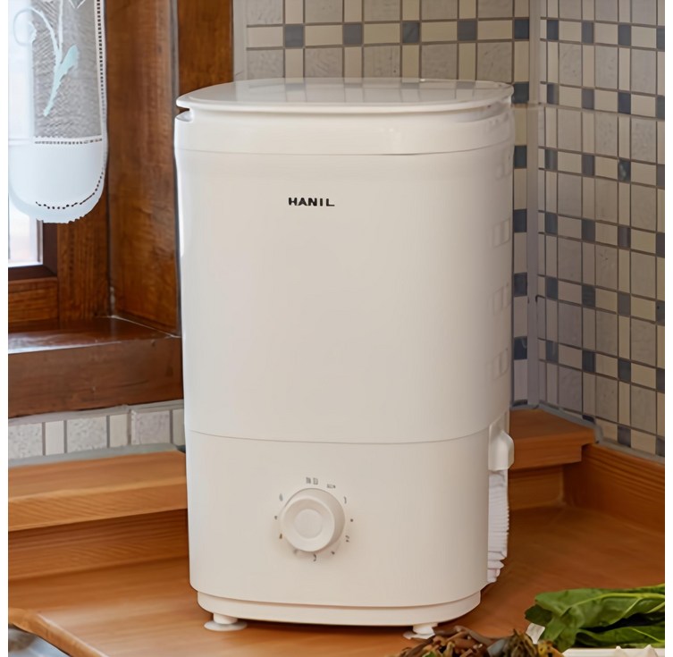 한일전기 미니 만능짤순이 음식물 탈수기 1KG 의류 속옷 만두 오이지 탈수 NW1000