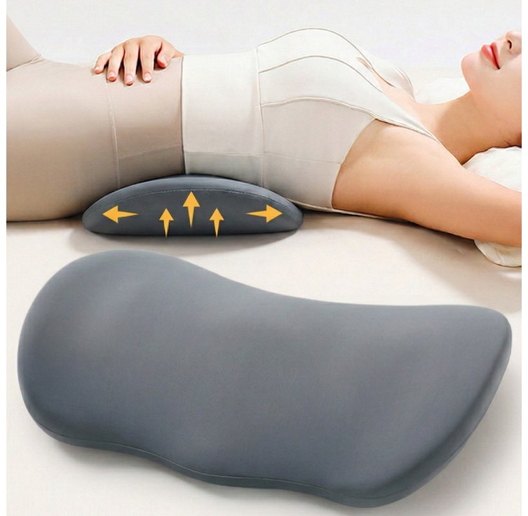 아라리오 드림이즈 메모리폼 낮은 수면 허리 베개, 도브 그레이