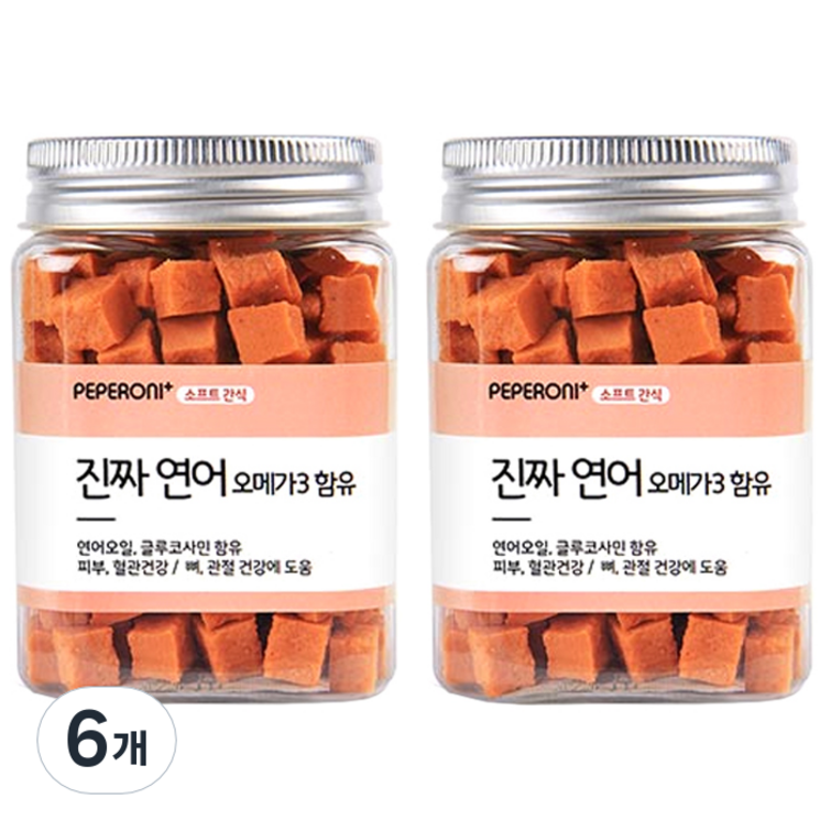 페페로니 애견용 져키 180g, 연어, 180g, 6개