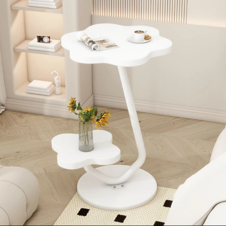 감성 구름형 상하단 사이드 테이블 거실 침실 공간 활용 책상, 화이트